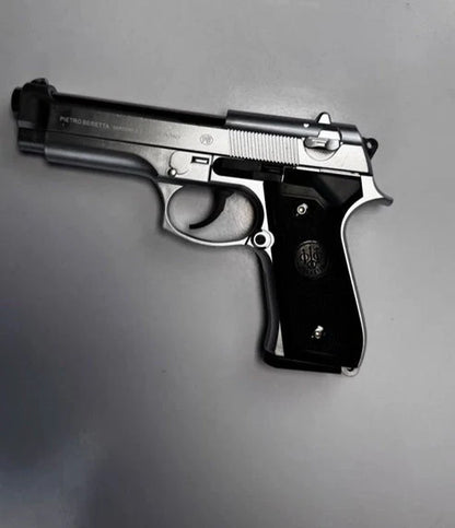 Silver M92 Beretta Airsoft Toy Gun – Realistic, Durable & Fun for Airsoft Enthusiasts with single shot mode