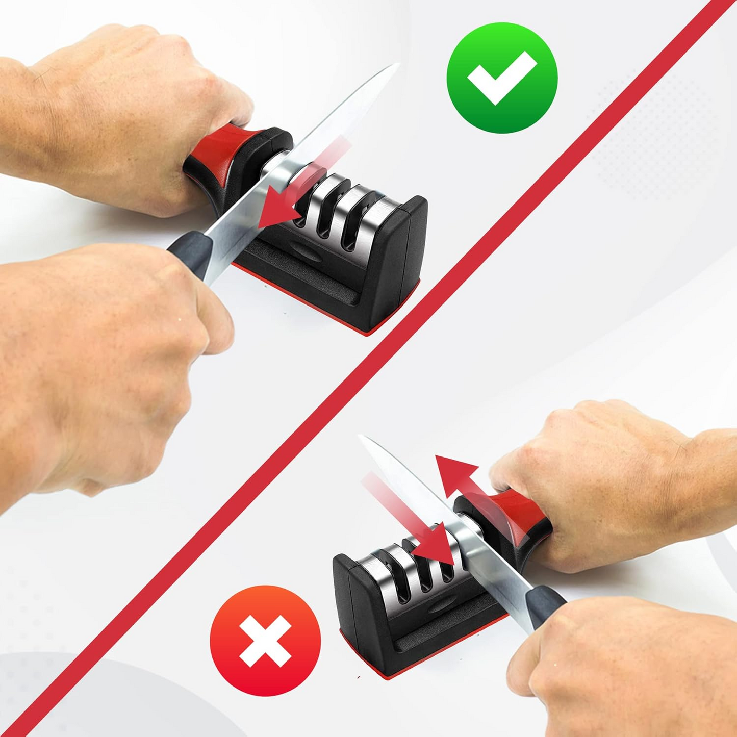 Knife Sharpener | 4 in 1 Manual Knife Sharpener